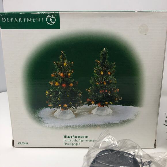 Dept 56 Frosty Light Trees Fiber Optic 52844 Snow Village Accessory Christmas - Picture 2 of 4